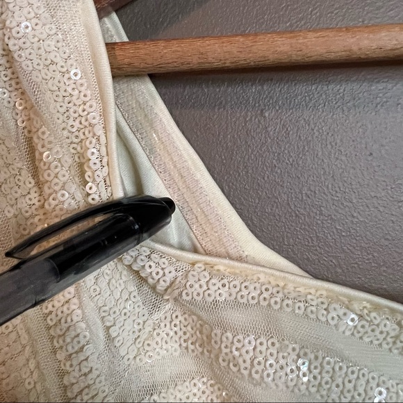 Lulus cream sequin dress. Size XL. - Picture 10 of 11